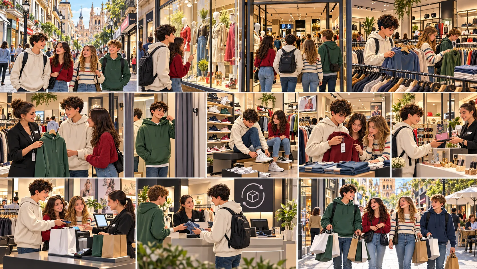 Interaktives Lernmodul „På shoppingtur“ zum Thema Kleidung und Farben